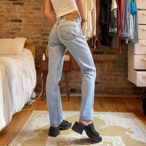 Vintage Levi’s 501 light blue wash jeans
